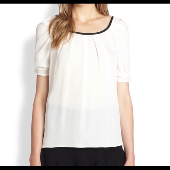 Joie silk Eleanor top in black size large - Picture 4 of 5